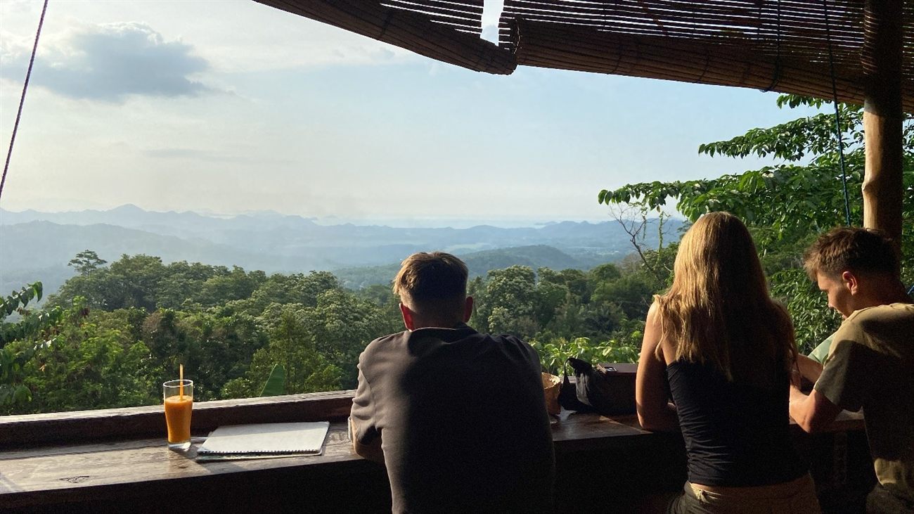 View over the hills and sea around Labuan Bajo