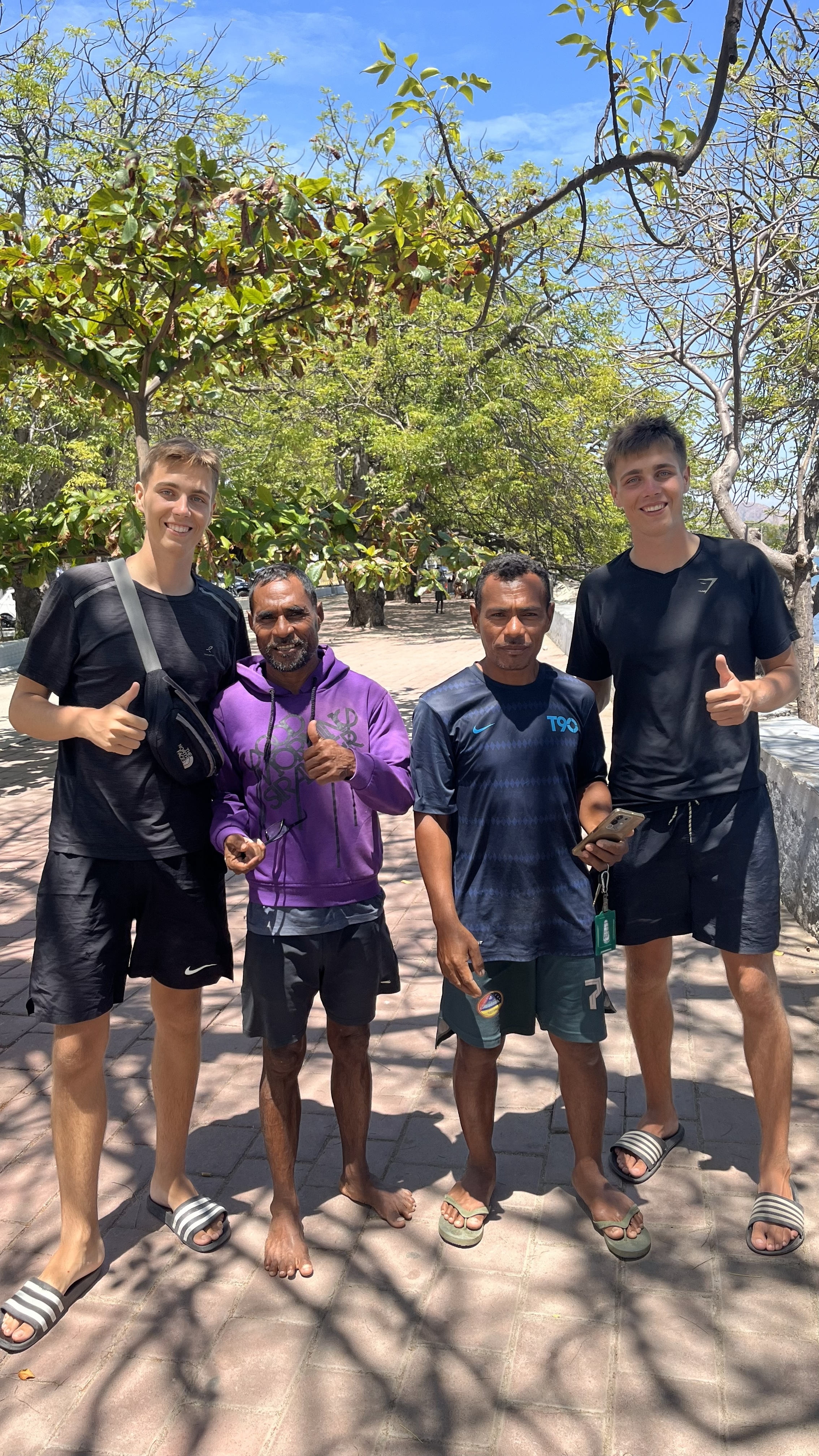 Team photo with crew